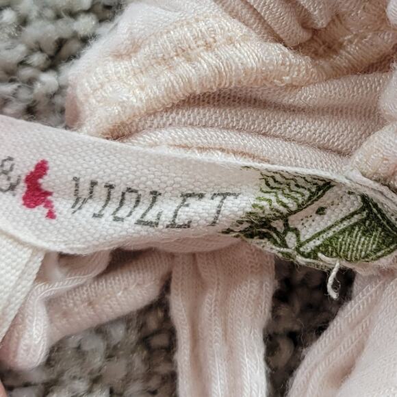 Chelsea & Violet Top Womens M Pink Collar Tie Ruffle Lace Trim Sleeveless Tank - Picture 5 of 12